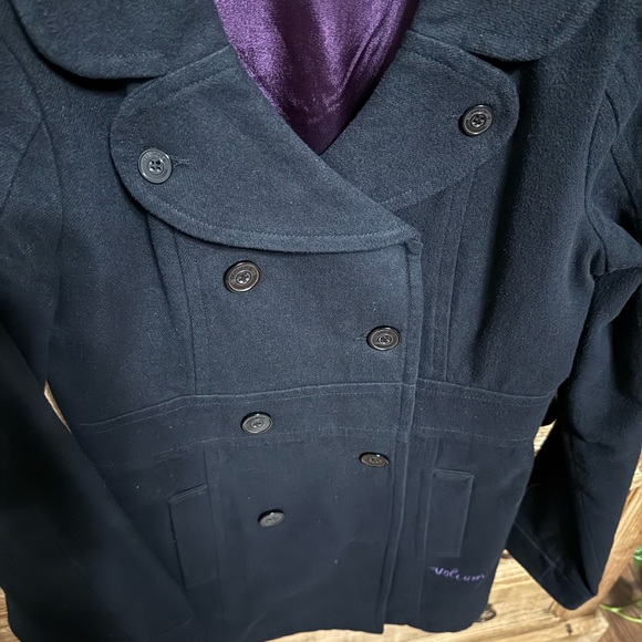 Volcom Black Double-Breasted Coat - Picture 3 of 8